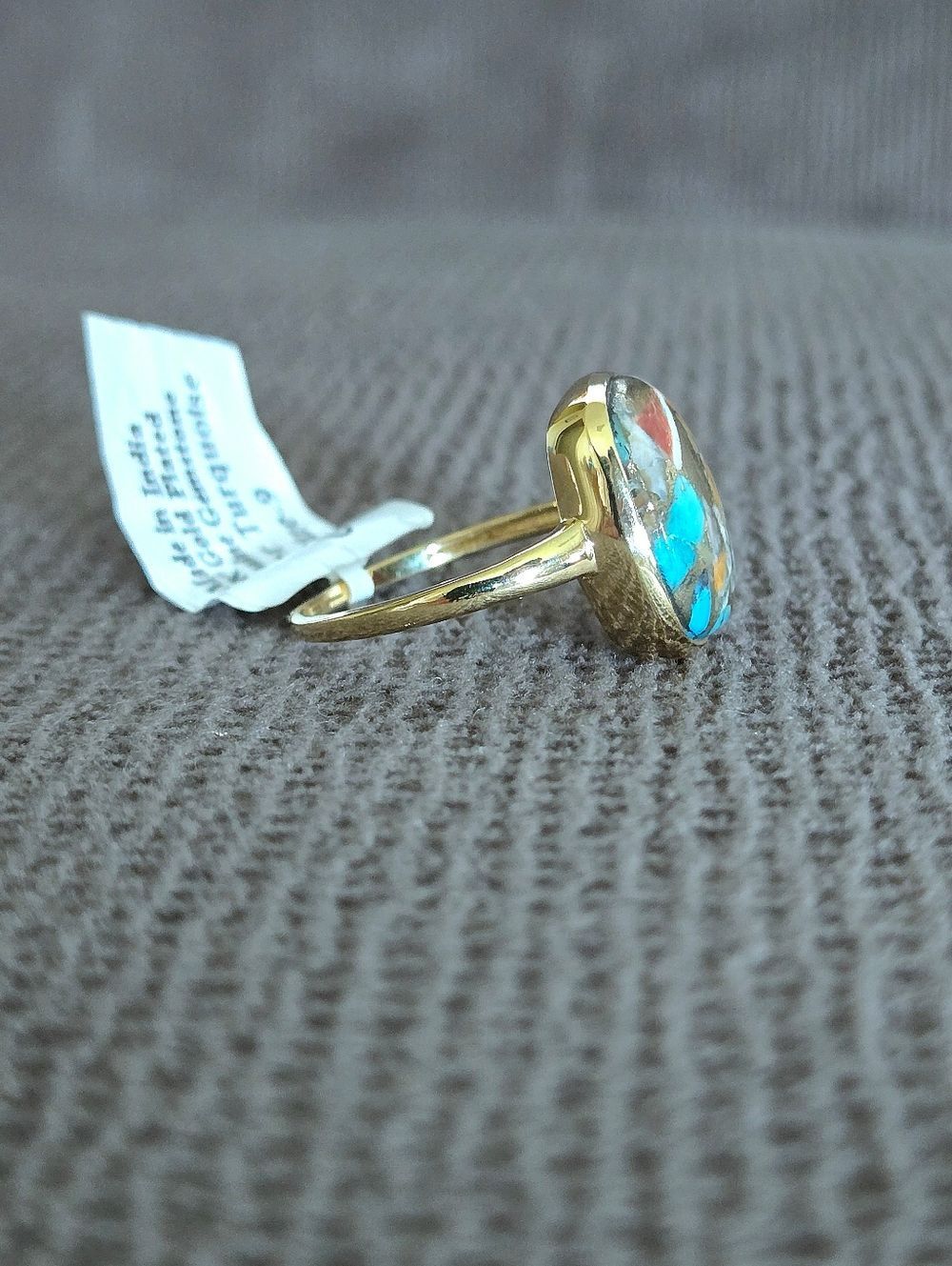 Shivam Misshapened Copper Turquoise Ring💍 - NWT - Picture 15 of 16